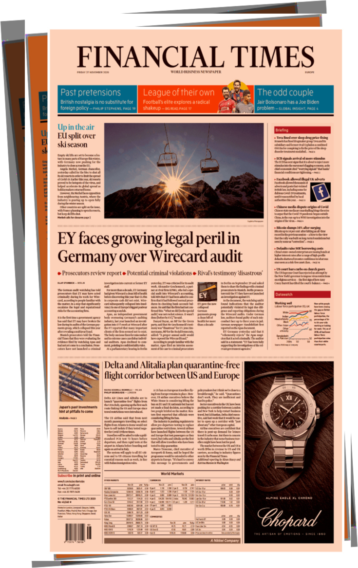 Couverture Financial Times